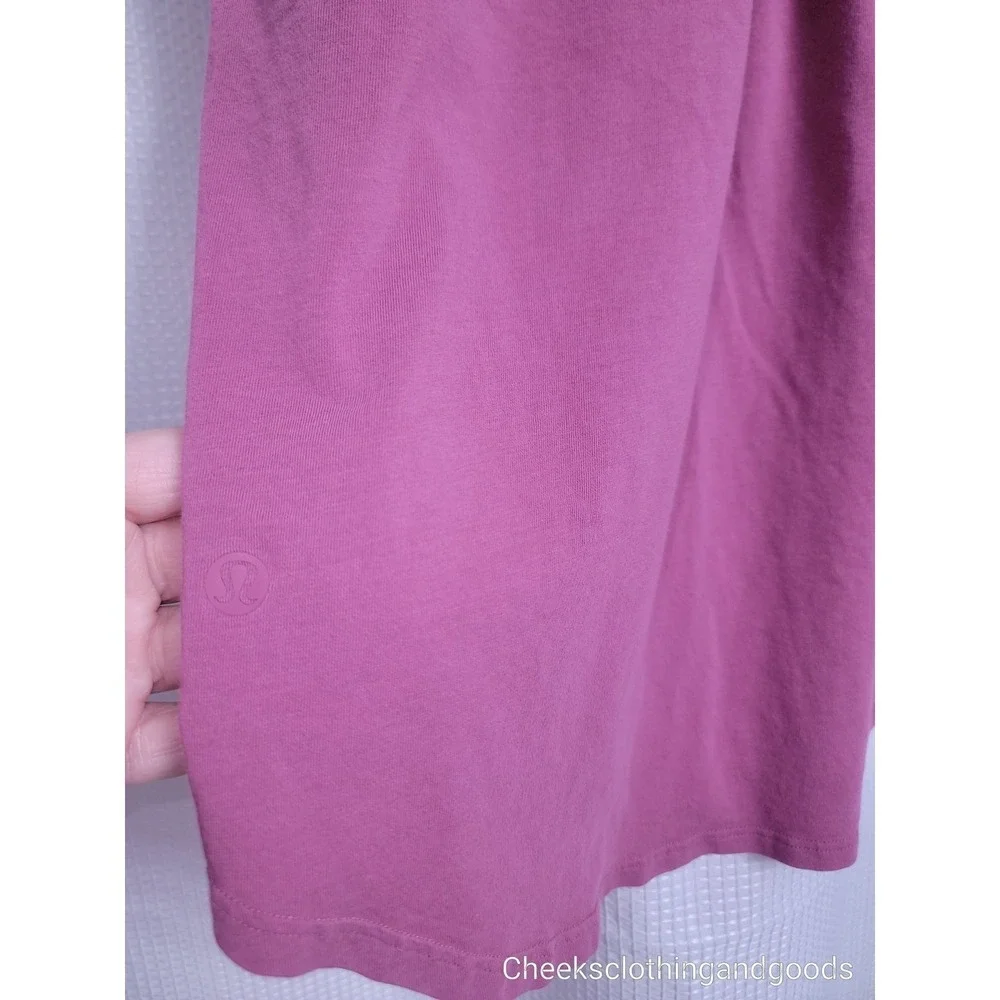 Lululemon 6 Love Tank Pleated Pima Cotton Moss Rose W1BO2S